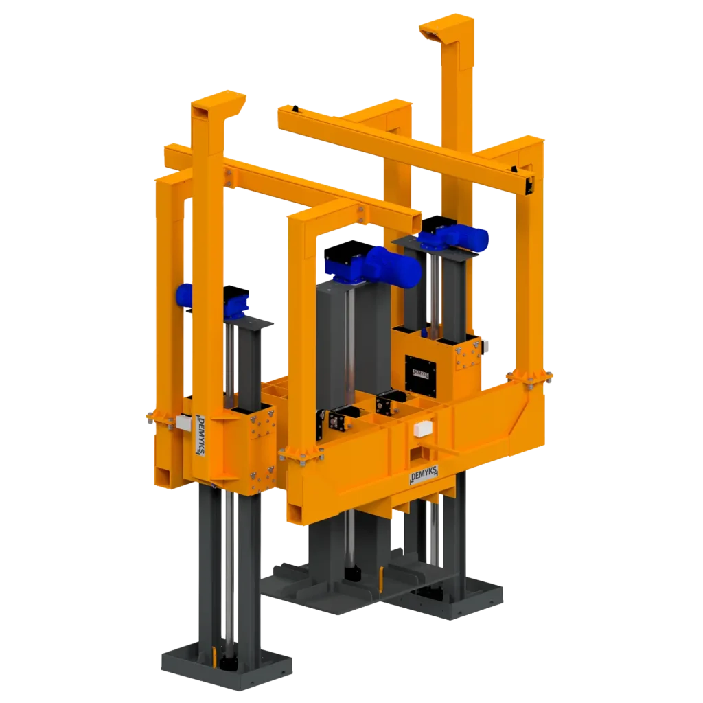 DEMYKS zemin altı kriko 4'lü set ile metro vagonu senkron kaldırma operasyonu